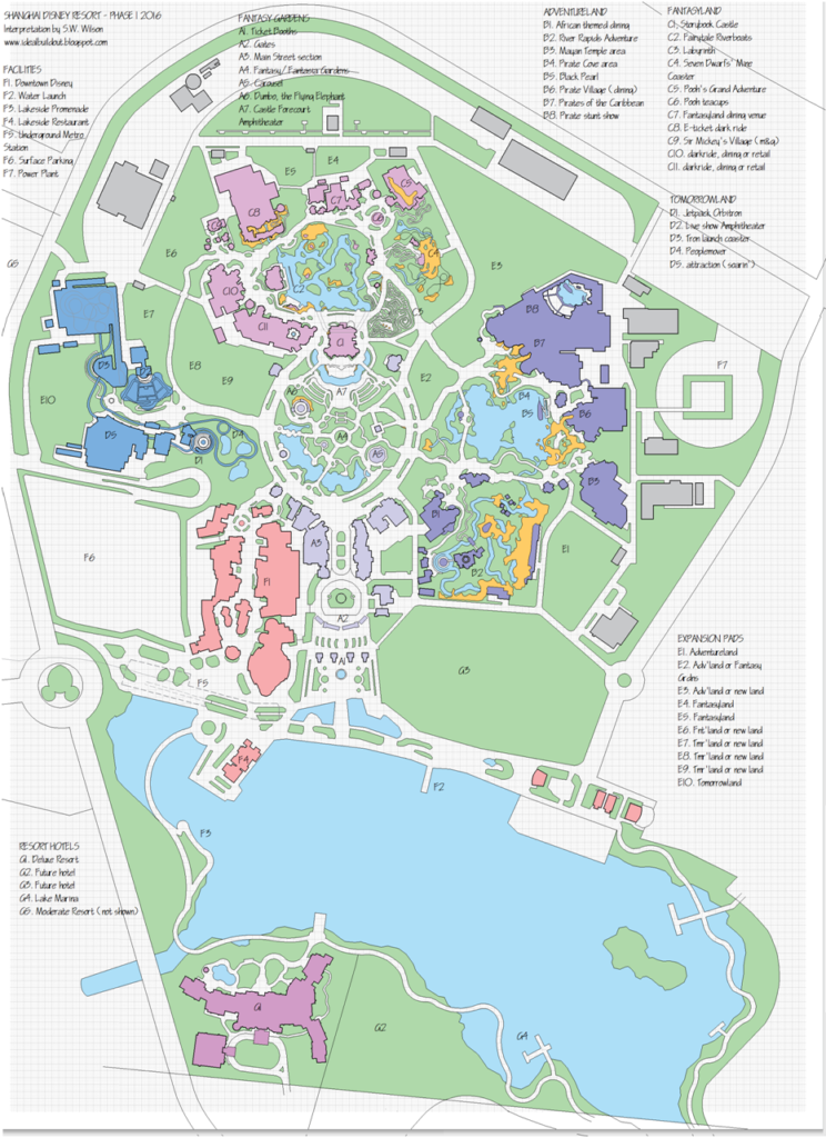 Shanghai Disneyland Map