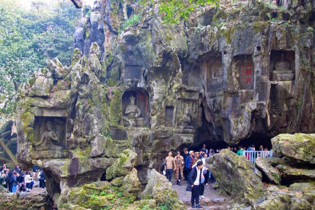 Ancient Stone Cave Art Feilai Peak Hangzhou