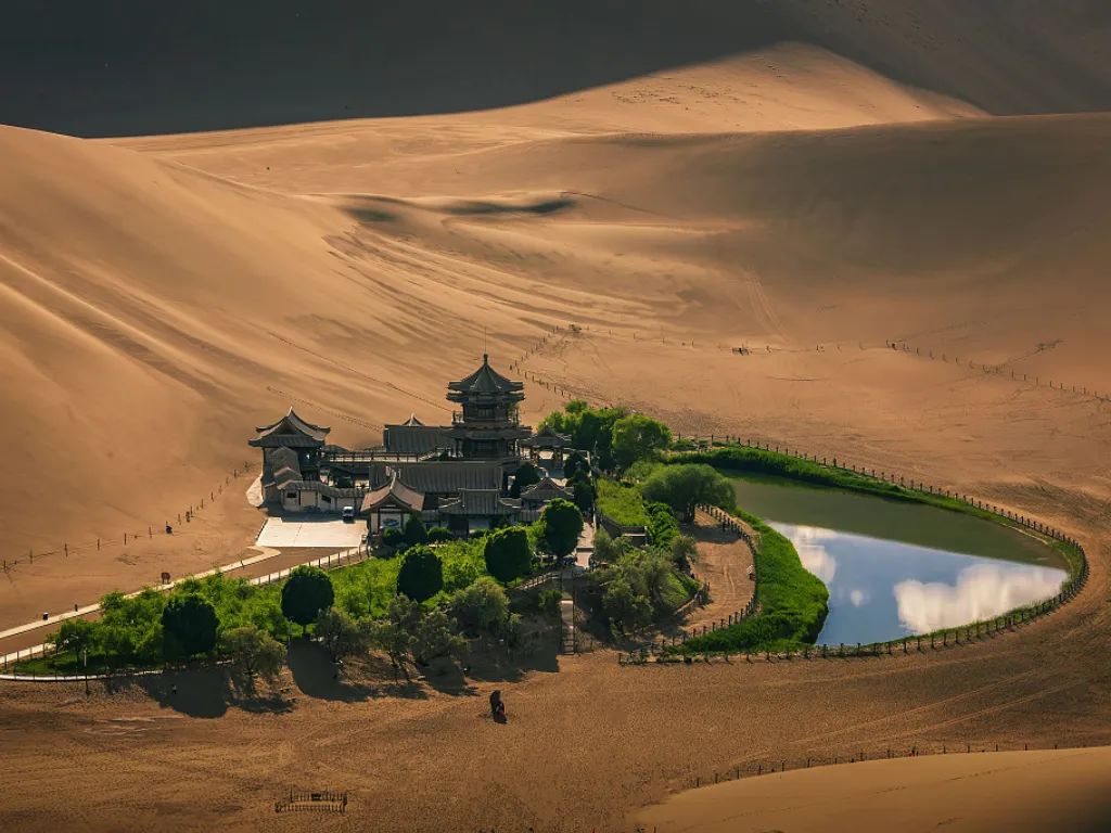 Mingsha Mountain and Crescent Lake