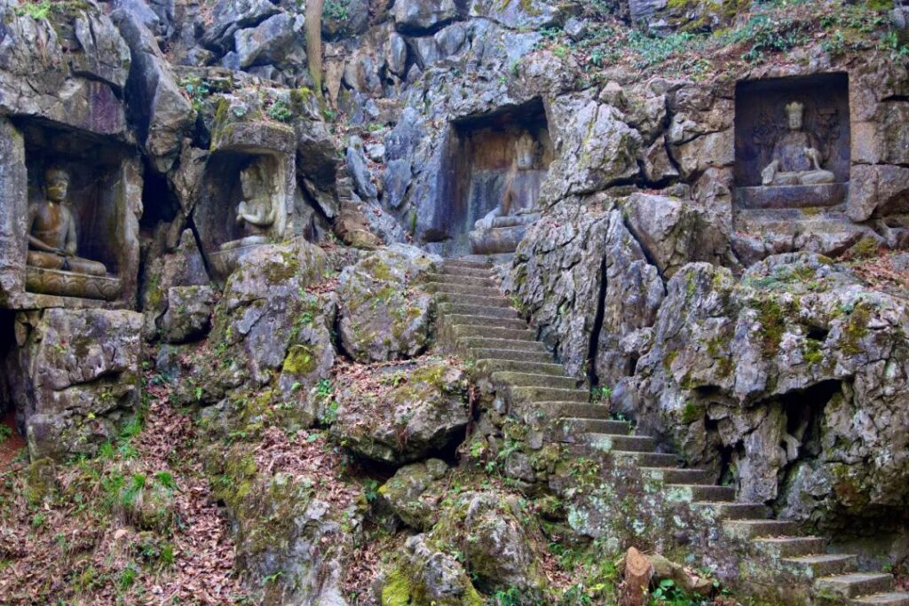 Ancient Stone Cave Art Feilai Peak Hangzhou