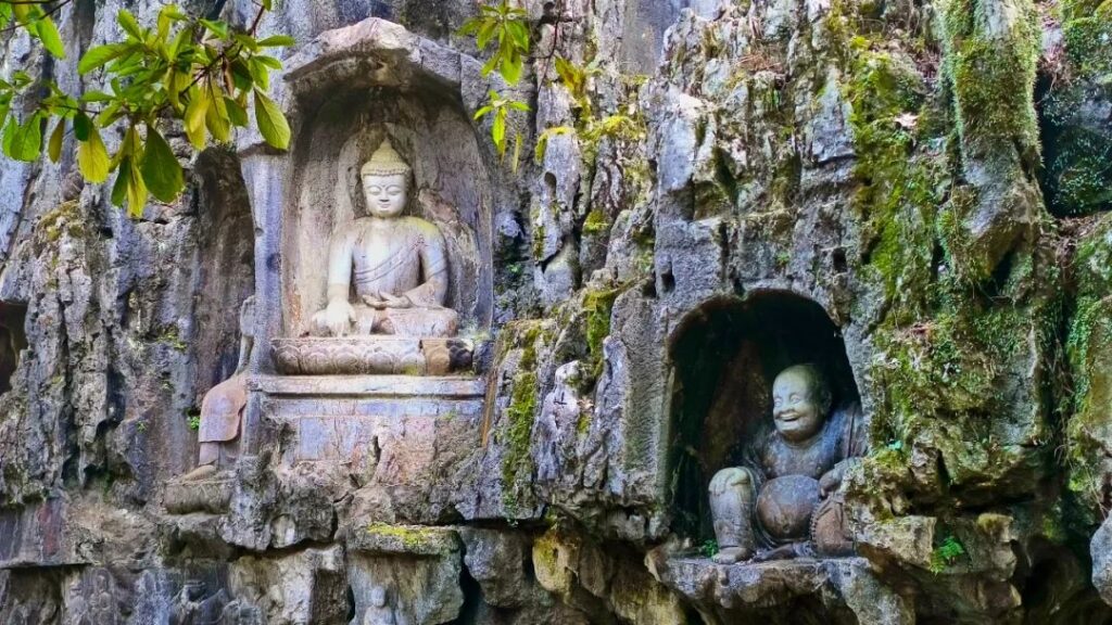 Ancient Stone Cave Art Feilai Peak Hangzhou