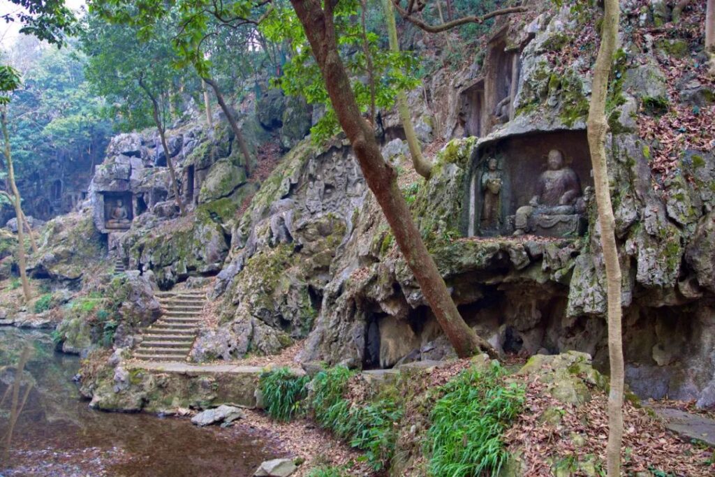 Ancient Stone Cave Art Feilai Peak Hangzhou