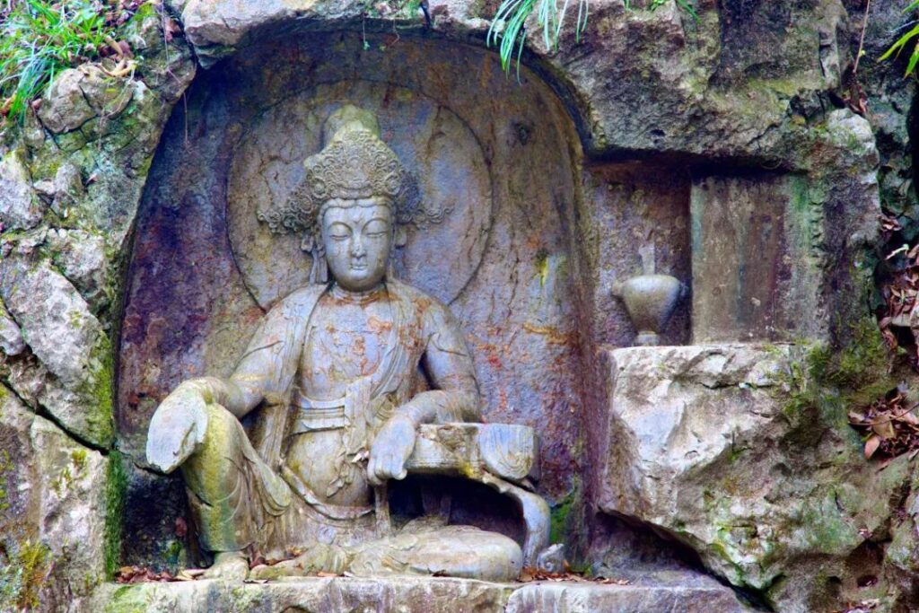 Ancient Stone Cave Art Feilai Peak Hangzhou