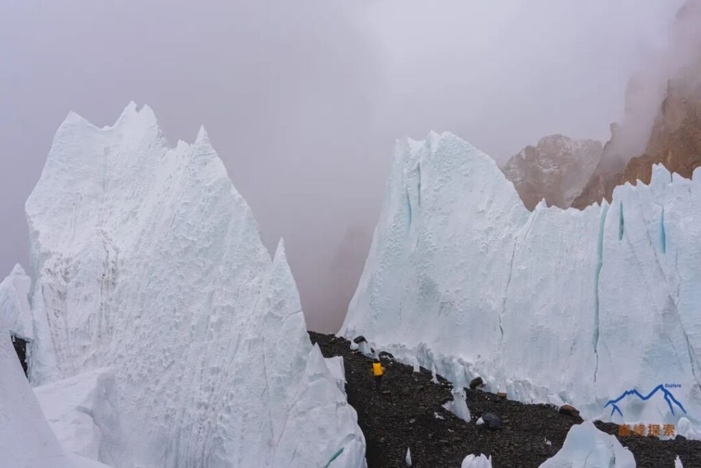 Ice tower forest and glacier lake ↑