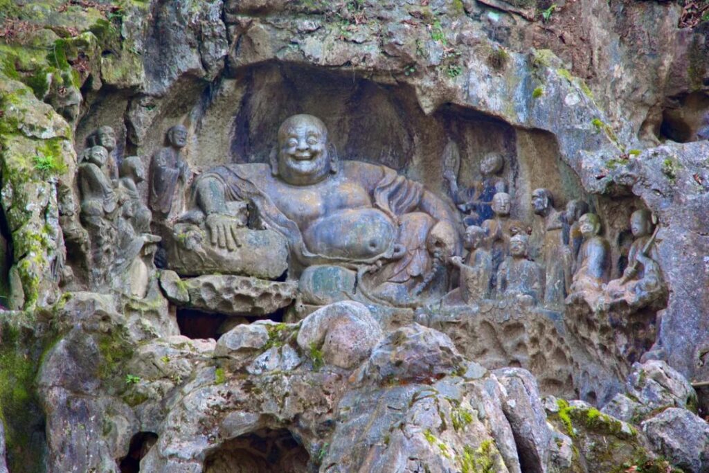 Ancient Stone Cave Art Feilai Peak Hangzhou