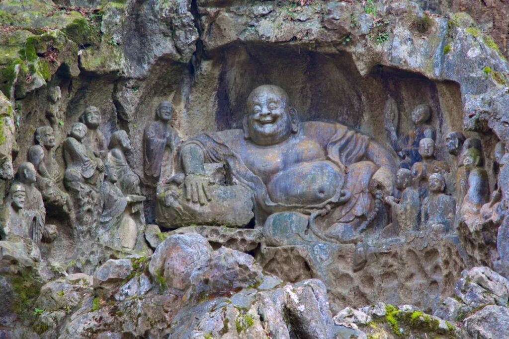 Ancient Stone Cave Art Feilai Peak Hangzhou