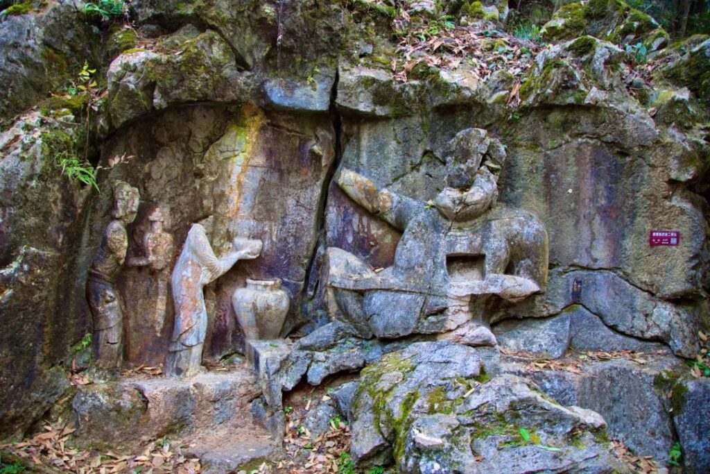 Ancient Stone Cave Art Feilai Peak Hangzhou