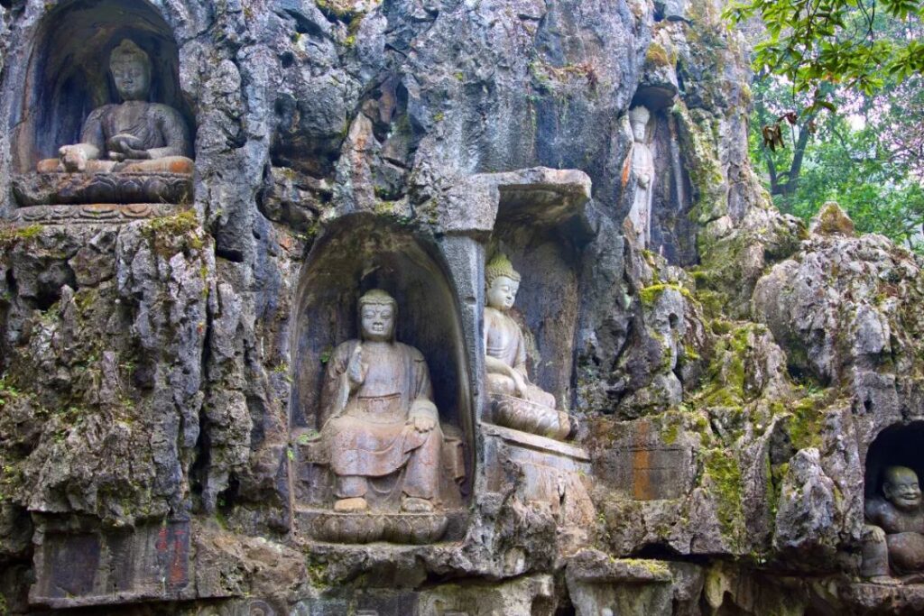 Ancient Stone Cave Art Feilai Peak Hangzhou