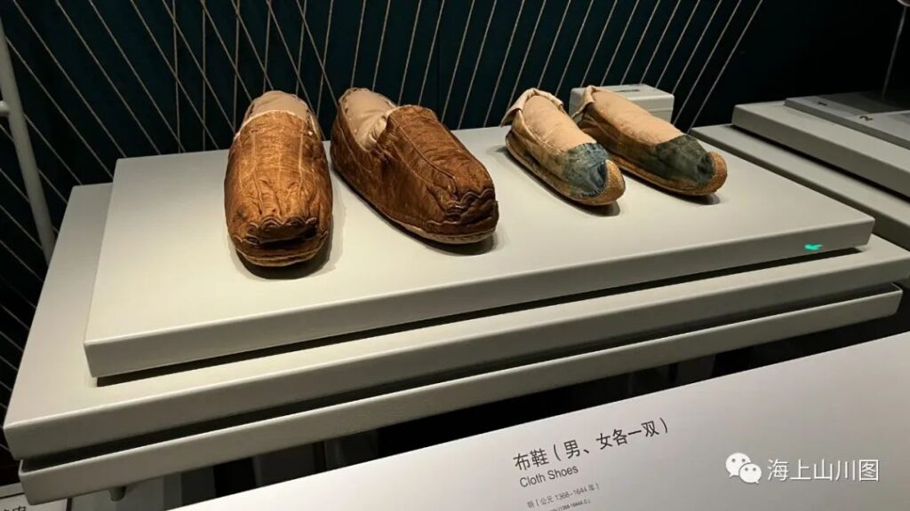 Ming Dynasty cloth shoes. Shanghai History Museum