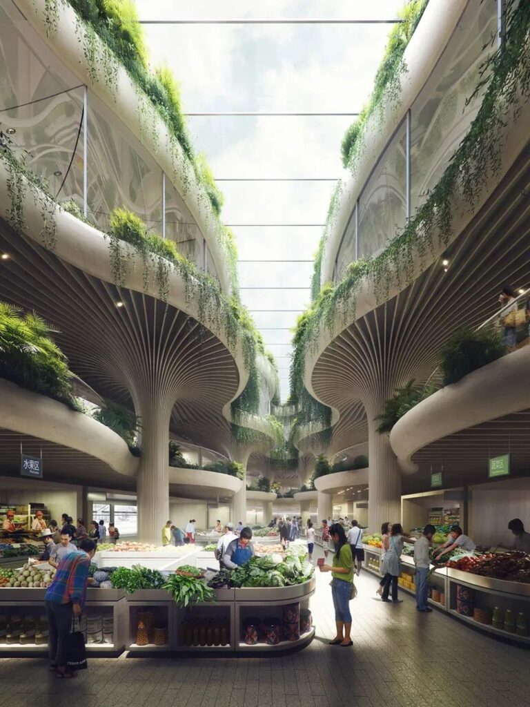 Shanghai rainforest-inspired market