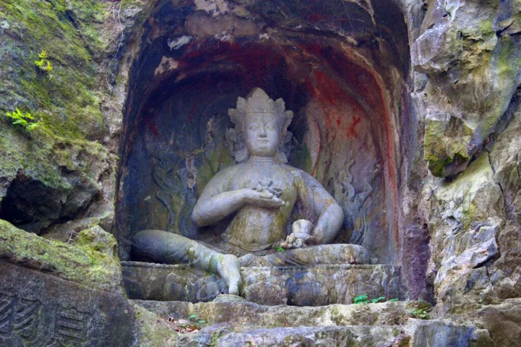 Ancient Stone Cave Art Feilai Peak Hangzhou