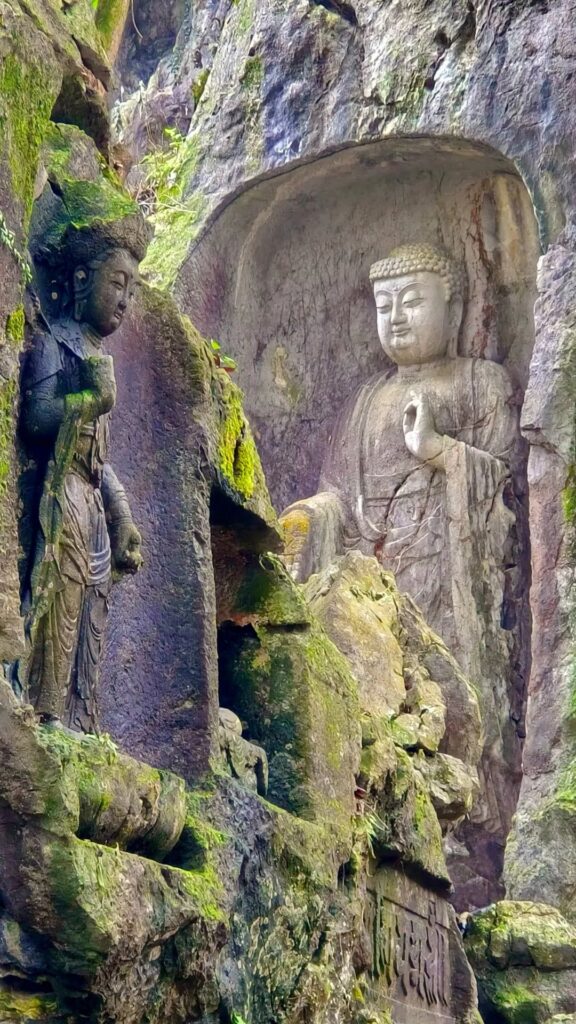 Ancient Stone Cave Art Feilai Peak Hangzhou